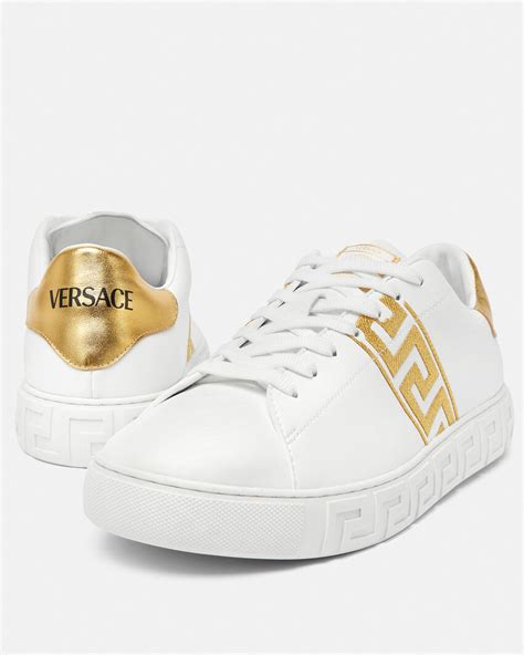 versace black greca sneakers|versace greca sneakers women's.